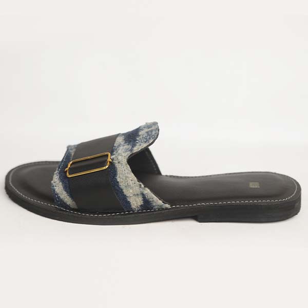 Black Ndop Female Outdoor Sandals – Handcrafted African Footwear Available on Baobabmart