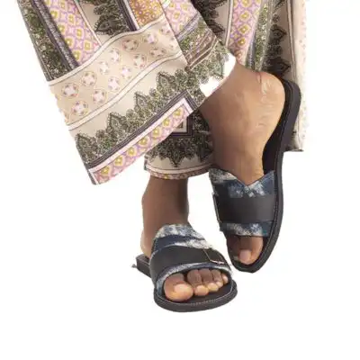 Black Ndop Female Outdoor Sandals – Handcrafted African Footwear Available on Baobabmart