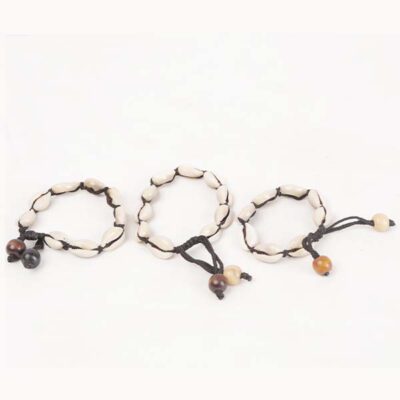 Set of 3 Handmade African Cowrie Bracelets – African Jewelry at Baobabmart