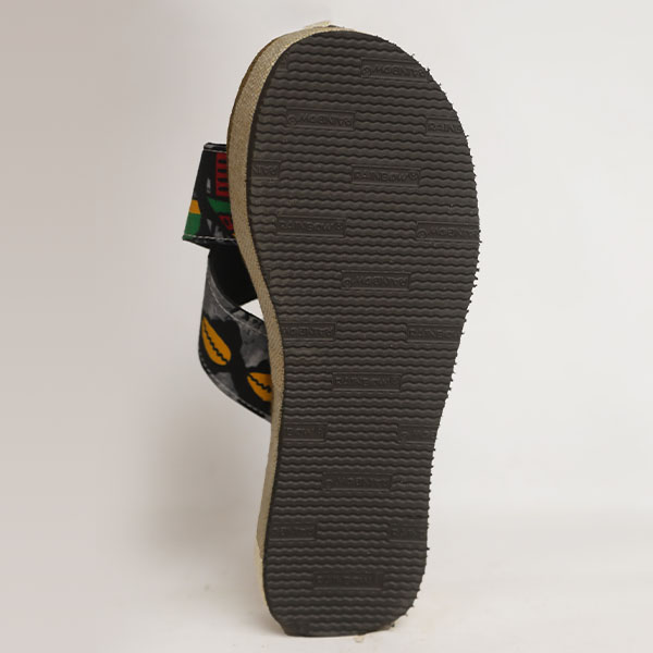 Fabric Mulle 2 Original Handwoven Mulle Fabric Slippers – African Handcrafted Footwear at Baobabmart