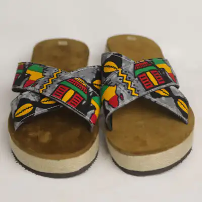 Original Handwoven Mulle Fabric Slippers – African Handcrafted Footwear at Baobabmart