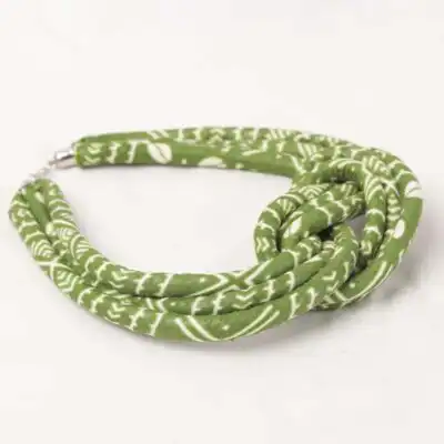 Green Wax Braid Necklaces and Assorted Earrings – African Handmade Jewelry from Baobabmart