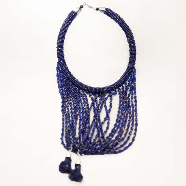 Looking for something special Find one-of-a-kind African crafts at Baobabmart!2 Massai Necklace and Earrings Sets – Authentic African Jewelry at Baobabmart