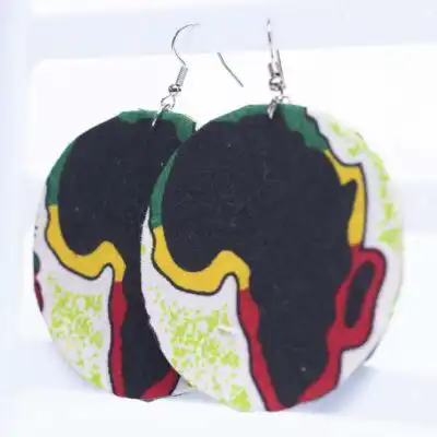 Traditional Medium Rounded Wax Earrings – Authentic African Jewelry from Baobabmart