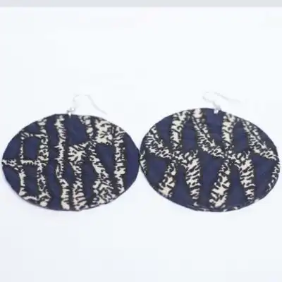 Traditional Medium Rounded Wax Earrings – Authentic African Jewelry from Baobabmart