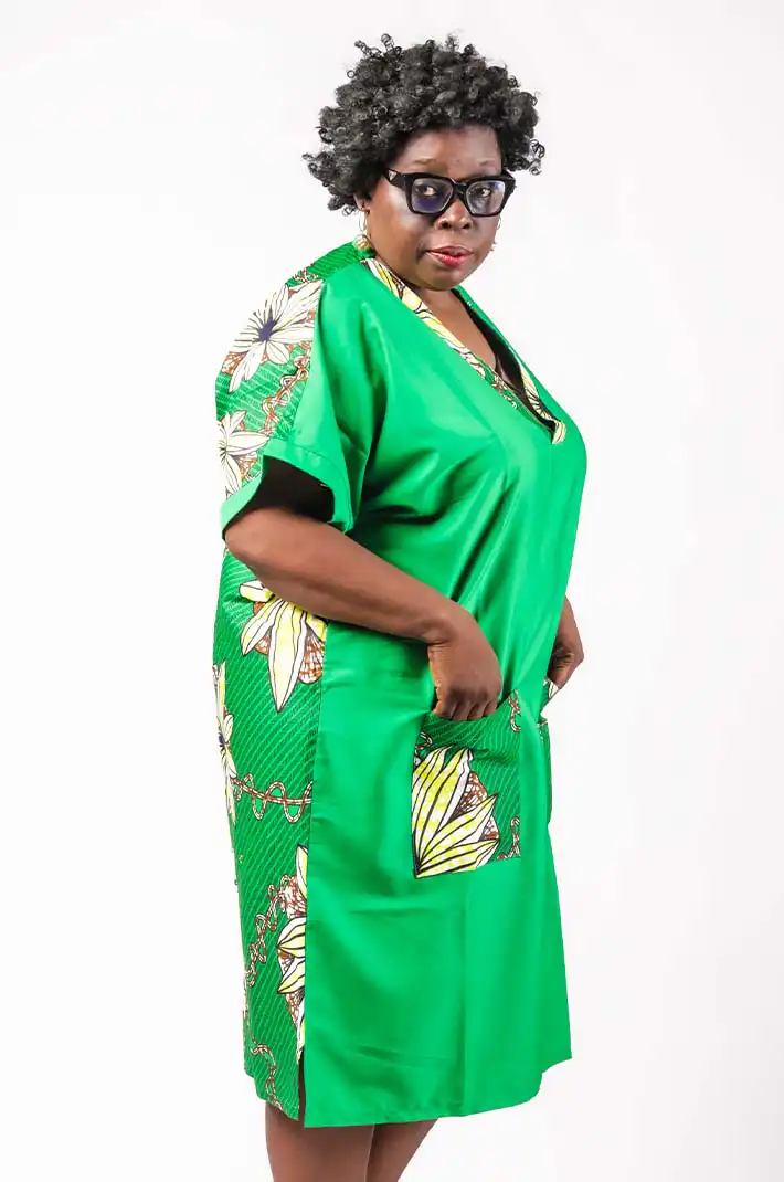 Mini Green Boubou for Women – Lightweight and Stylish African Dress at Baobabmart