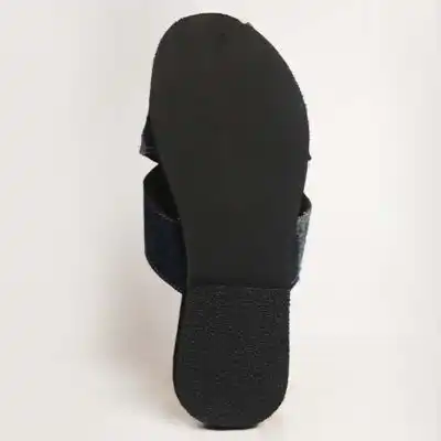 Mixed Ndop Fabric Crossed Look Sandals – Handcrafted Authentic African Footwear Available at Baobabmart