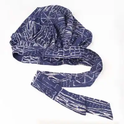Image Alt Text: Cameroon Ndop Fabric Headband – Authentic African Accessory at Baobabmart