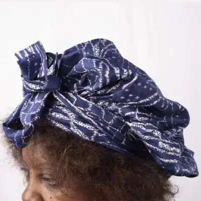 Image Alt Text: Cameroon Ndop Fabric Headband – Authentic African Accessory at Baobabmart