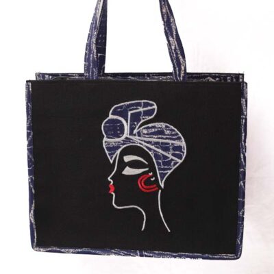 African Women Ndop Fabric Tote Bag – Stylish and Practical at Baobabmart