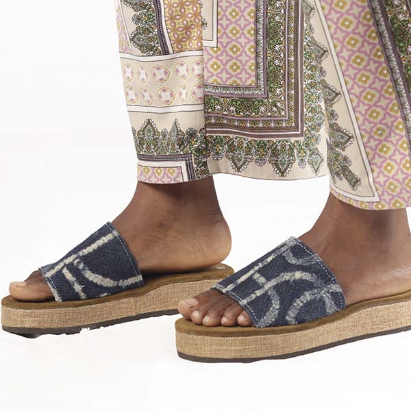 Image Alt Text: Ndop Women Mule Sandals – Handcrafted African Footwear Available on Baobabmart
