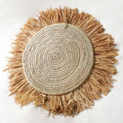 Round Natural Raffia Placemat for Sale Baobabmart