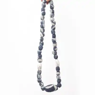 Traditional Ndop Fabric Beaded Necklace – Handmade African Jewelry at Baobabmart