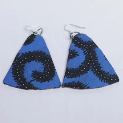 Traditional Triangle Earrings with Wax – Vibrant Afrocentric Jewelry at Baobabmart