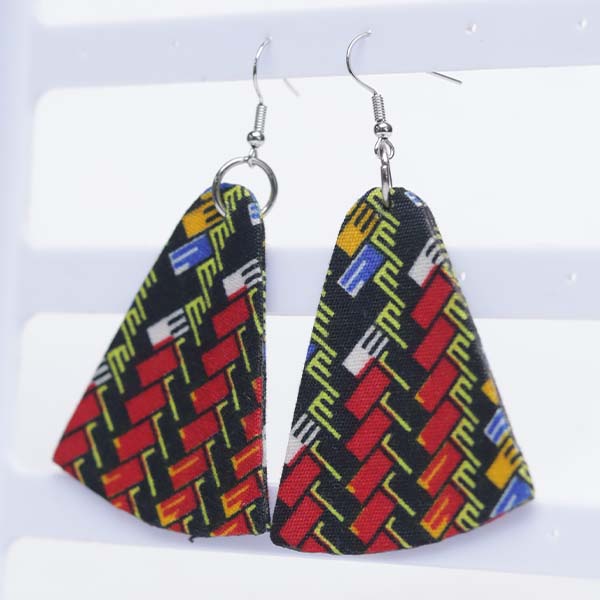 Triangle earrings with wax 5 Traditional Triangle Earrings with Wax – Vibrant Afrocentric Jewelry at Baobabmart