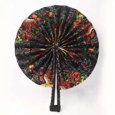 Handcrafted African Wax Fan and Carrier – African Accessories at Baobabmart
