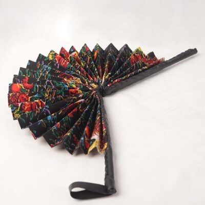 Handcrafted African Wax Fan and Carrier – African Accessories at Baobabmart