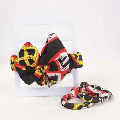 Baby Girl Wax Headband with Matching Bracelets – African Accessories at Baobabmart
