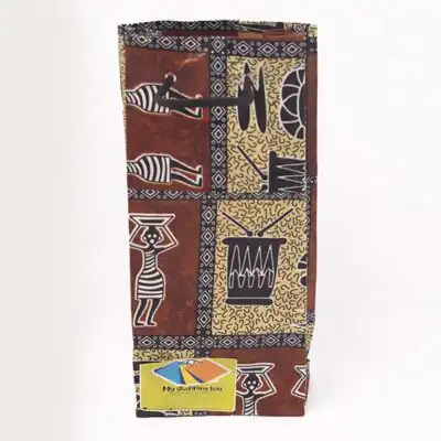 Traditional African Wax Wine Bag – Stylish Wine Carrier at Baobabmart