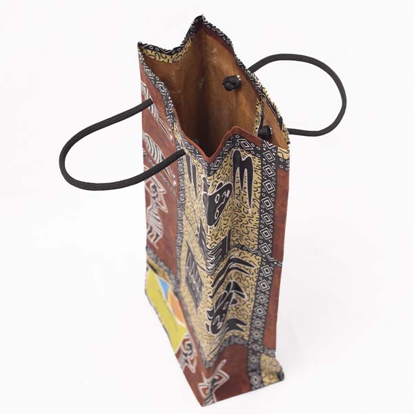 Wax wine bag 4 Traditional African Wax Wine Bag – Stylish Wine Carrier at Baobabmart