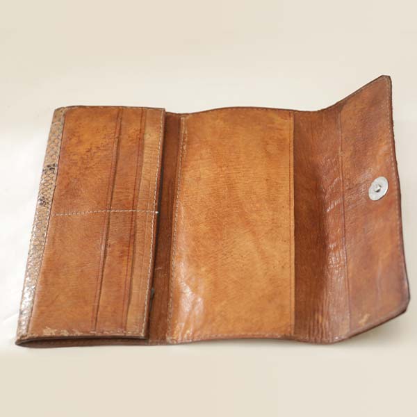 Portafoglio da donna in pelle di serpente africana Design