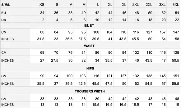 baobabmart women sizechart