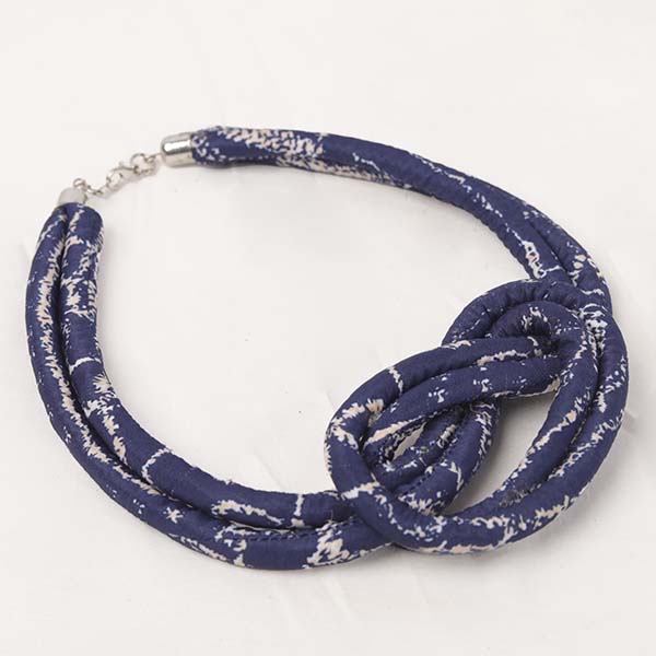 blue Wax braid necklaces + assorted earrings 2 Handmade African Blue Wax Braid Necklaces and Earrings – African Jewelry at Baobabmart