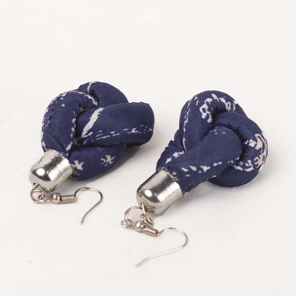 blue Wax braid necklaces + assorted earrings 3 Handmade African Blue Wax Braid Necklaces and Earrings – African Jewelry at Baobabmart