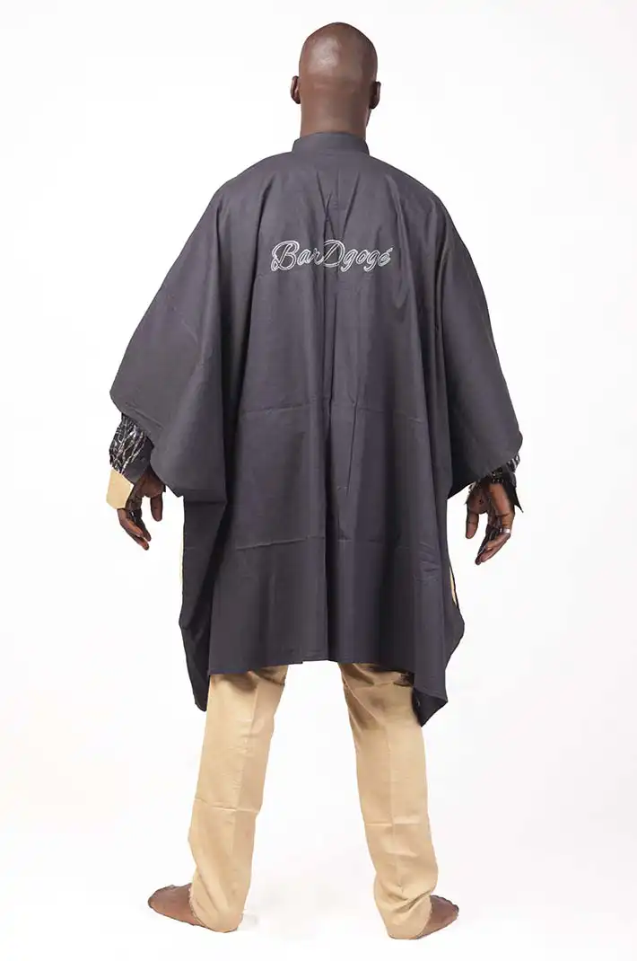 Handmade 3-Piece Boubou Set for Men in vibrant African design, crafted in Cameroon, available at Baobabmart.