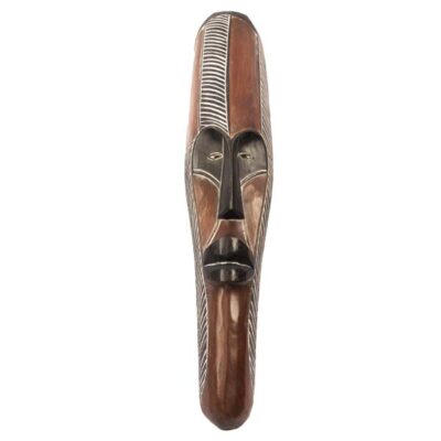 Vintage African Fang Tribal Mask, handcrafted with intricate details, symbolizing African heritage and spirituality, available at BaobabMart.