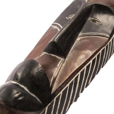 Vintage African Fang Tribal Mask, handcrafted with intricate details, symbolizing African heritage and spirituality, available at BaobabMart.