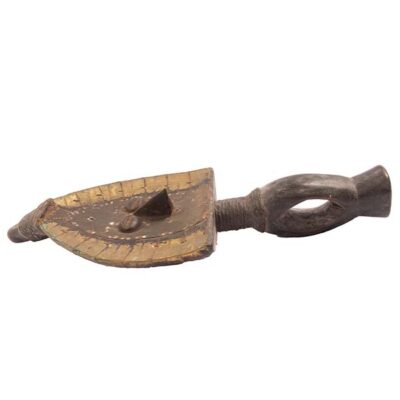 Antique African Reliquary Metal Sculpture, intricately handcrafted, perfect for decor or collections, available at BaobabMart.