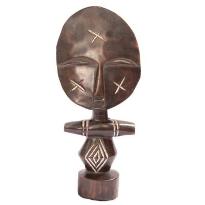 African Fertility Doll from Cameroon, handcrafted with intricate details, symbolizing prosperity and cultural heritage, available at BaobabMart.