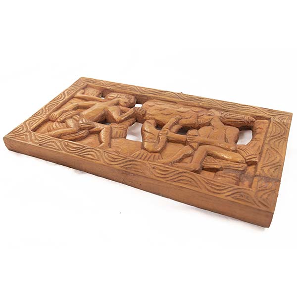 African hand carved wall panel 2 Vintage African Hand Carved Wall Panel, intricately designed and handcrafted, perfect for decor or collections, available at BaobabMart.