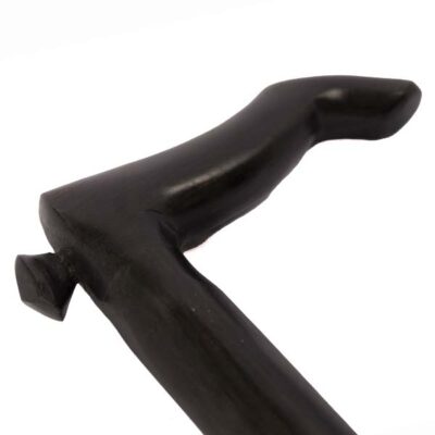 Ebony African Traditional Fashion Cane, handcrafted with premium ebony wood, perfect for decor or ceremonial use, available at BaobabMart.