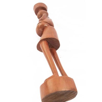 African Mother and Child Wooden Statue, handcrafted from ebony wood, perfect for decor or gifting, available at BaobabMart.