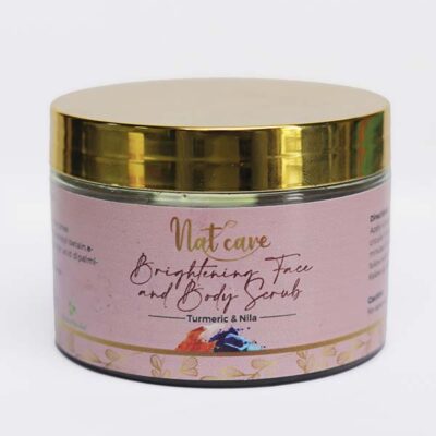 Nat Care Brightening Face and Body Scrub, enriched with natural ingredients for smooth, glowing skin, available at BaobabMart.