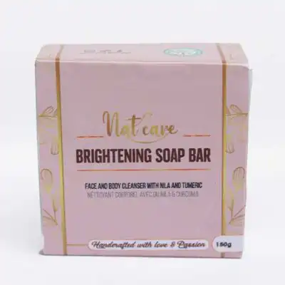 Nat Care Brightening Soap Bar, enriched with nila and turmeric for cleansing and brightening, available at BaobabMart.