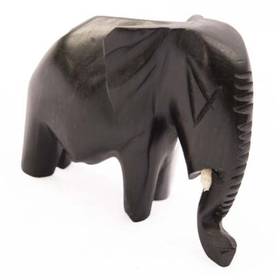 Handcrafted African Elephant Family Moving Together figurine, showcasing unity and intricate detailing, available at Baobabmart.