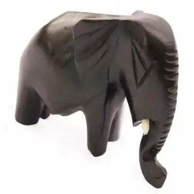 Handcrafted African Elephant Family Moving Together figurine, showcasing unity and intricate detailing, available at Baobabmart.