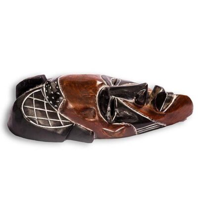 Handcrafted Female African Tikar Mask, traditional African art piece, available at Baobabmart.