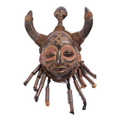 Large African Chokwe Mask, handcrafted with intricate details, symbolizing African heritage, available at BaobabMart.