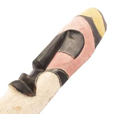 Long African Tribal Mask, handcrafted with intricate patterns, ideal for wall decor, available at Baobabmart.