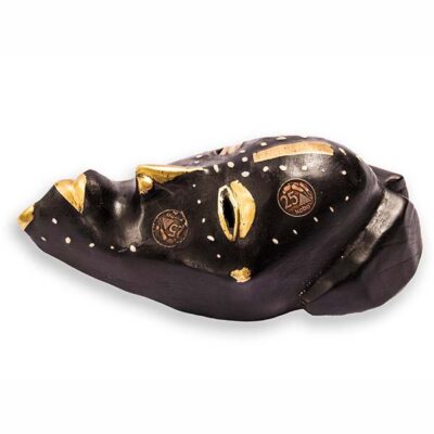Male African Coins and Cowries Mask, vintage African decor piece with authentic cultural accents, available at Baobabmart.