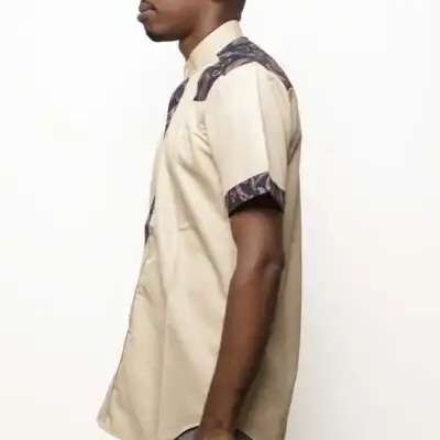 African Tunic with Collar Mao for Men, perfect for formal and casual wear, available at Baobabmart.