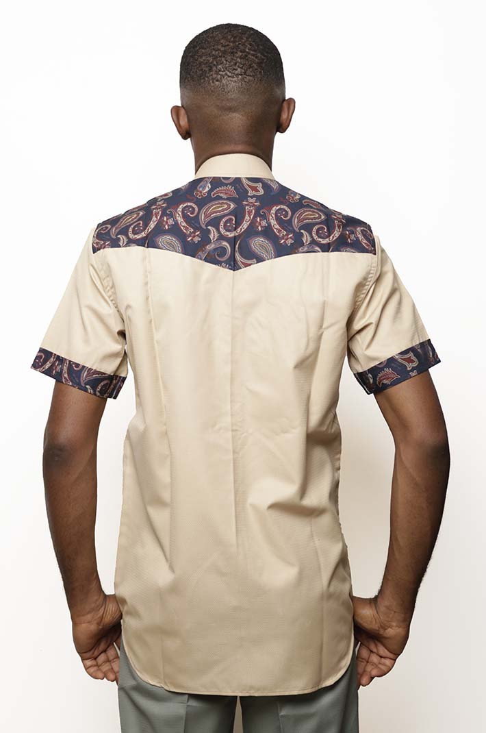 Men tunic with collar mao 4 African Tunic with Collar Mao for Men, perfect for formal and casual wear, available at Baobabmart.