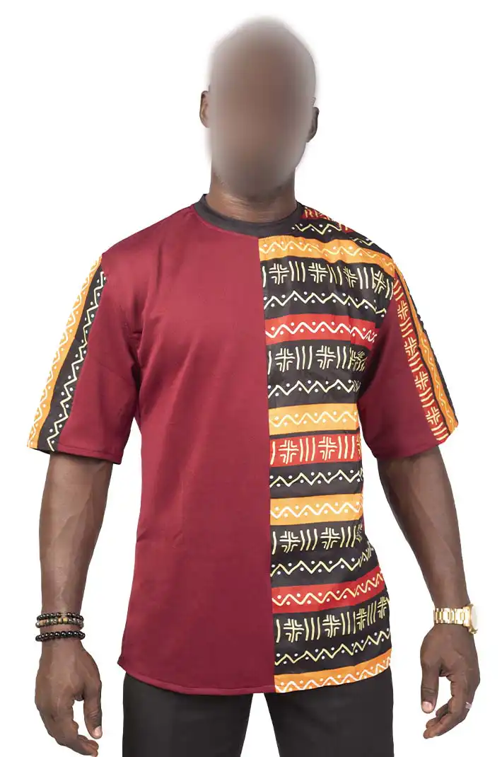 El Yapımı Red Men Afritude Tişörtü – Baobabmart'ta bulabileceğiniz cesur, rahat Afrika modası.