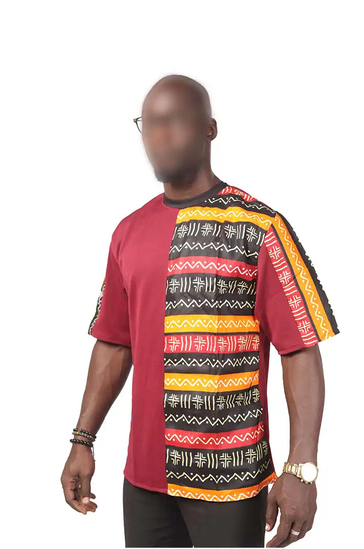 El Yapımı Red Men Afritude Tişörtü – Baobabmart'ta bulabileceğiniz cesur, rahat Afrika modası.