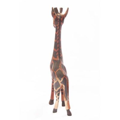 Small African Giraffe Statue, handcrafted with intricate details, perfect for decor or collections, available at Baobabmart.