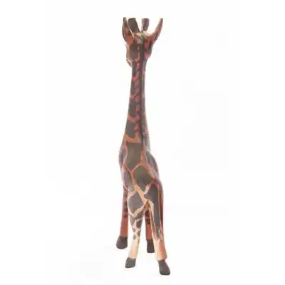 Small African Giraffe Statue, handcrafted with intricate details, perfect for decor or collections, available at Baobabmart.